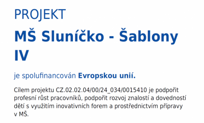 Projekt MŠ Sluníčko - Šablony IV - Snmek obrazovky 2025-09-11 130137.pn